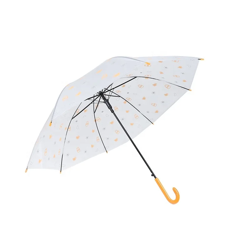 Automatic printing EVA straight bike rain cartoon umbrella