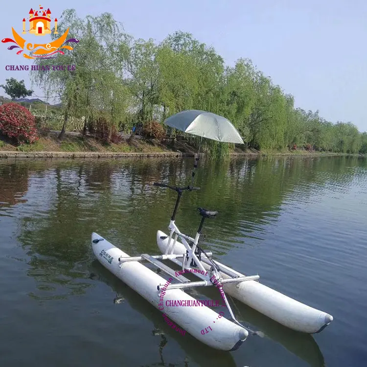 High Quality PVC0.9mm Sea Pedal Inflatable Water Bike Lake Bicycle  Sea Banana Boat Tube For Sale