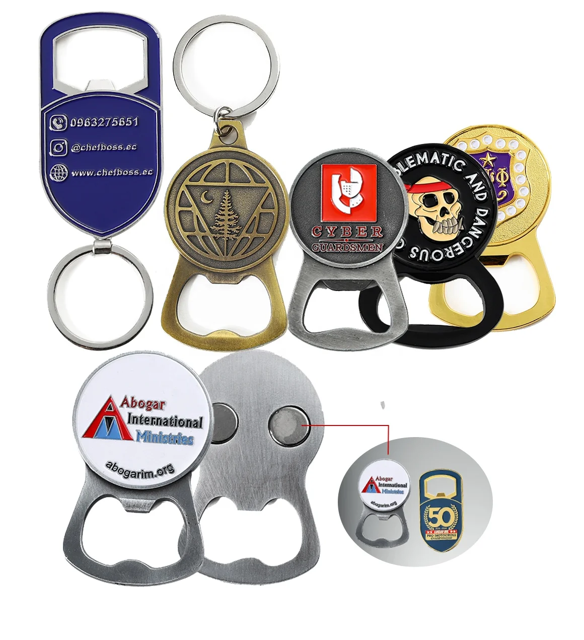 Free Sample Key Chain Beer Opener Soda Can Metal Decapsuleur Bottle Opener Keychain Custom Logo Brass Bottle Opener Magnet