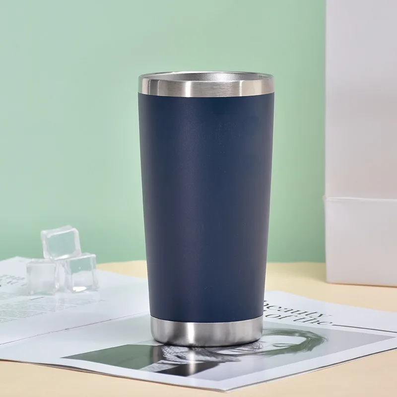 20oz Double Wall Vacuum Insulated Tumbler Cups Stainless Steel Coffee/tea/ Beer Tumbler Mug In Bulk With Lid And Straw