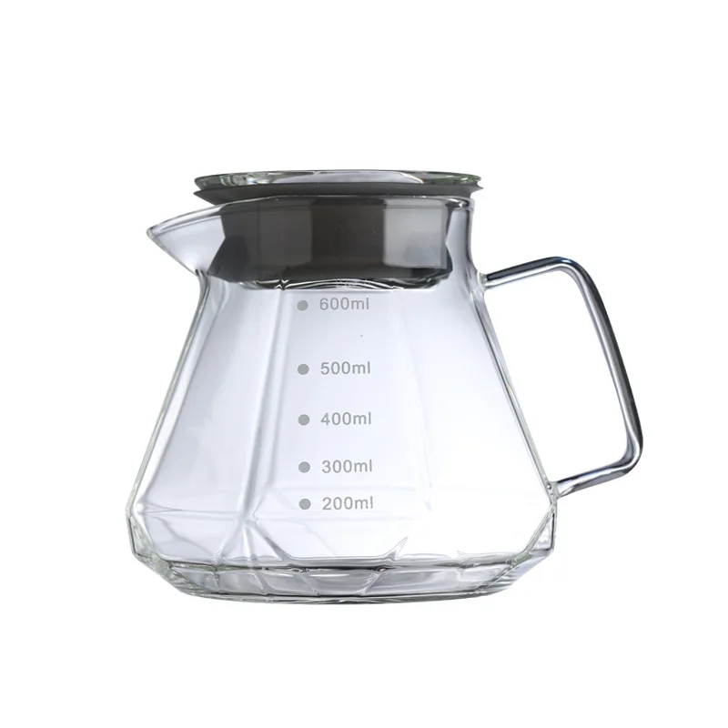 Cheap Wholesale Clear cloud borosilicate glass Coffee Carafe sharing pot Japanese style Coffee tea Pot