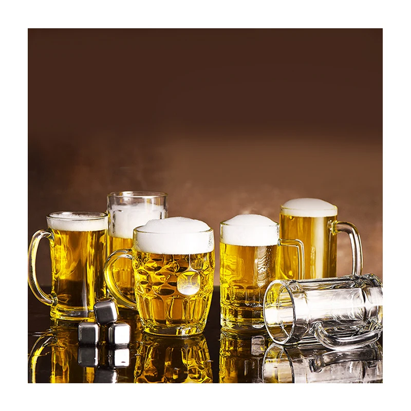 560ml Huge Capacity Beer Glass Mug With Handle Durable Glass Beer Cup Unbroken Glassware Custom Beer Glass