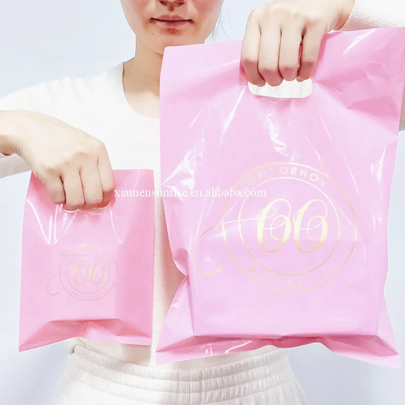 Custom wholesale cheap plastic bags clothes shopping bag