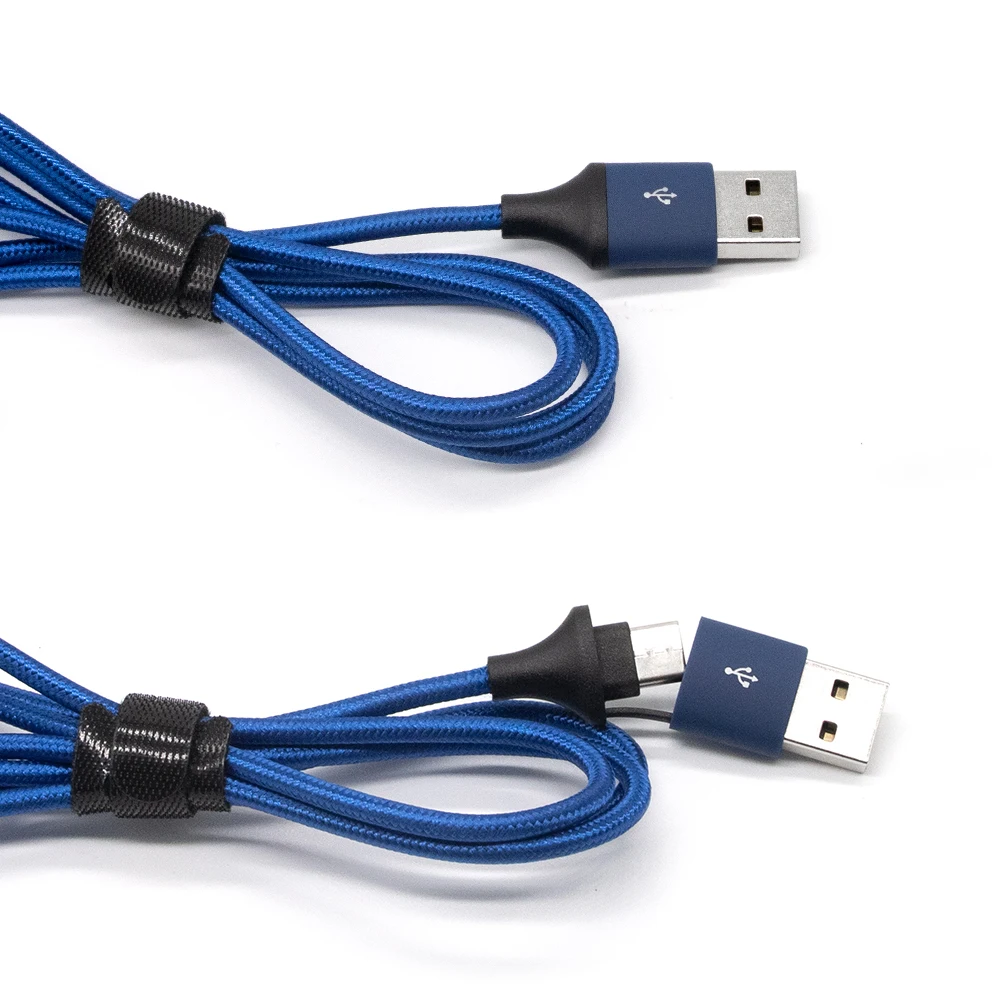 Promotional Gift OEM  Multi-function Braided Multi  Cable 6 In 1 LED Logo USB Charging Cable