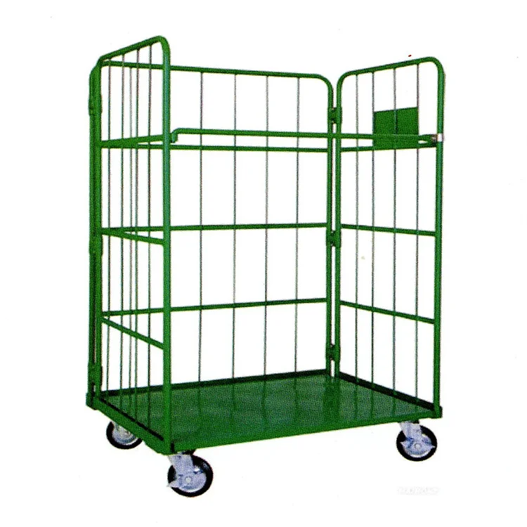 Factory wholesale price strata ward rolling storage cart metal roll pallets roll cage trolley