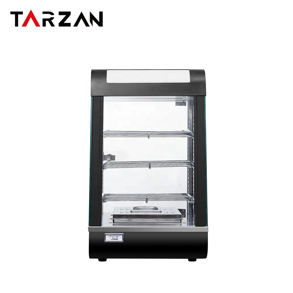 3 Layers Snack Food Warmer Restaurant Commercial Food Warmer Display Showcase Glass Display Showcase