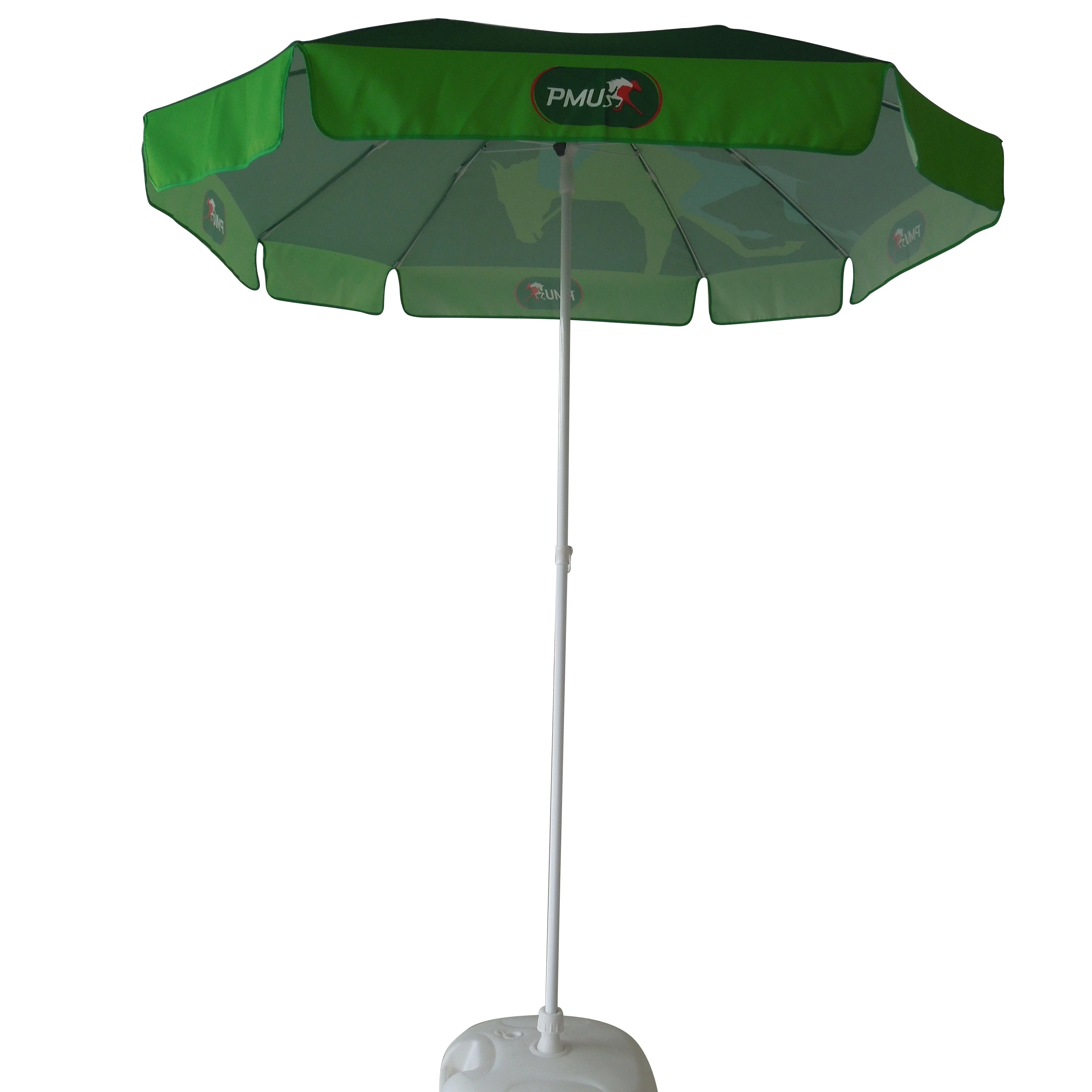 Green Custom Size Wind Resistant Beach Umbrella Beach Umbrella Sun Foldable Beach Umbrella