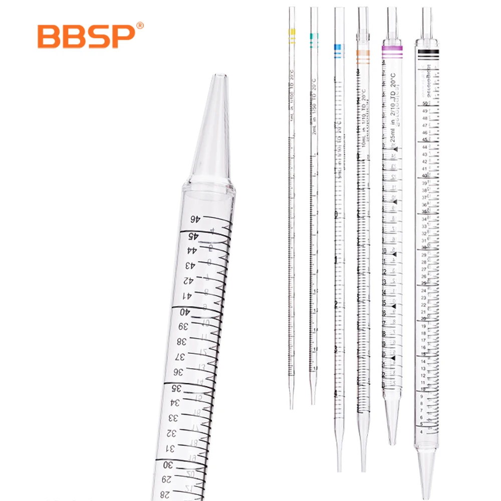 BBSP Sterile Disposable plastic pipettes 1ml 2ml 5ml 10ml 50ml serological pipette