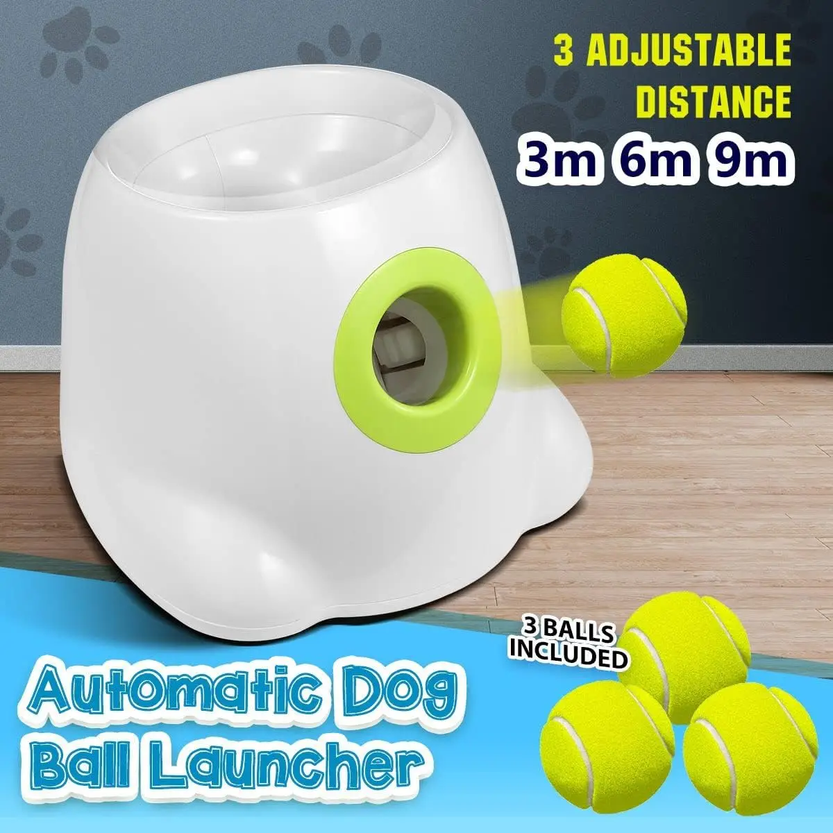 AFP Indoor Outdoor Interactive Maxi & Mini Automatic Dog Ball Launcher Pet Auto Tennis Ball Thrower Electric Ball Throwing Toy