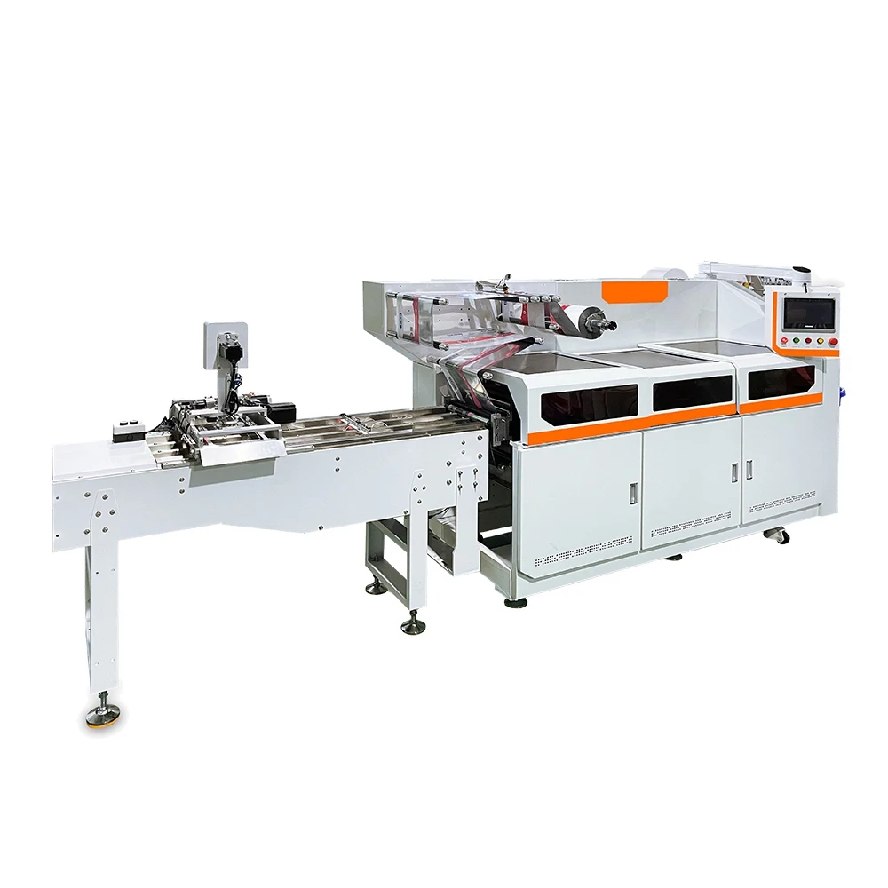 Hot selling four side sealing automatic horizontal Kf94kn95 flat face mask/mask packing machine