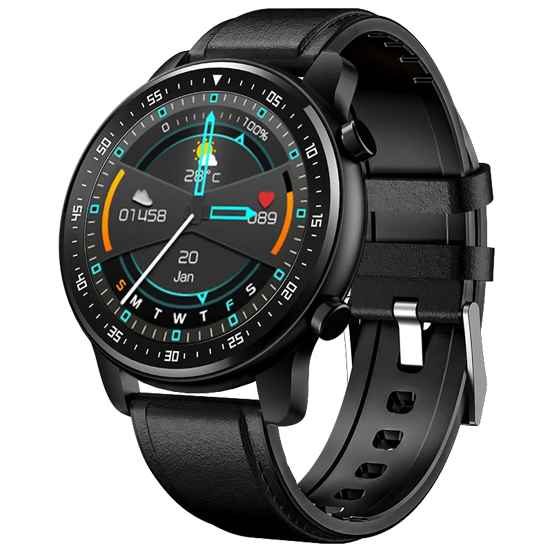 New MT1 Round Case leather strap Smart watch IP67 Play Music reloj inteligen BT 4.0 Phone Call Sport Fitness Tracker Smart Watch