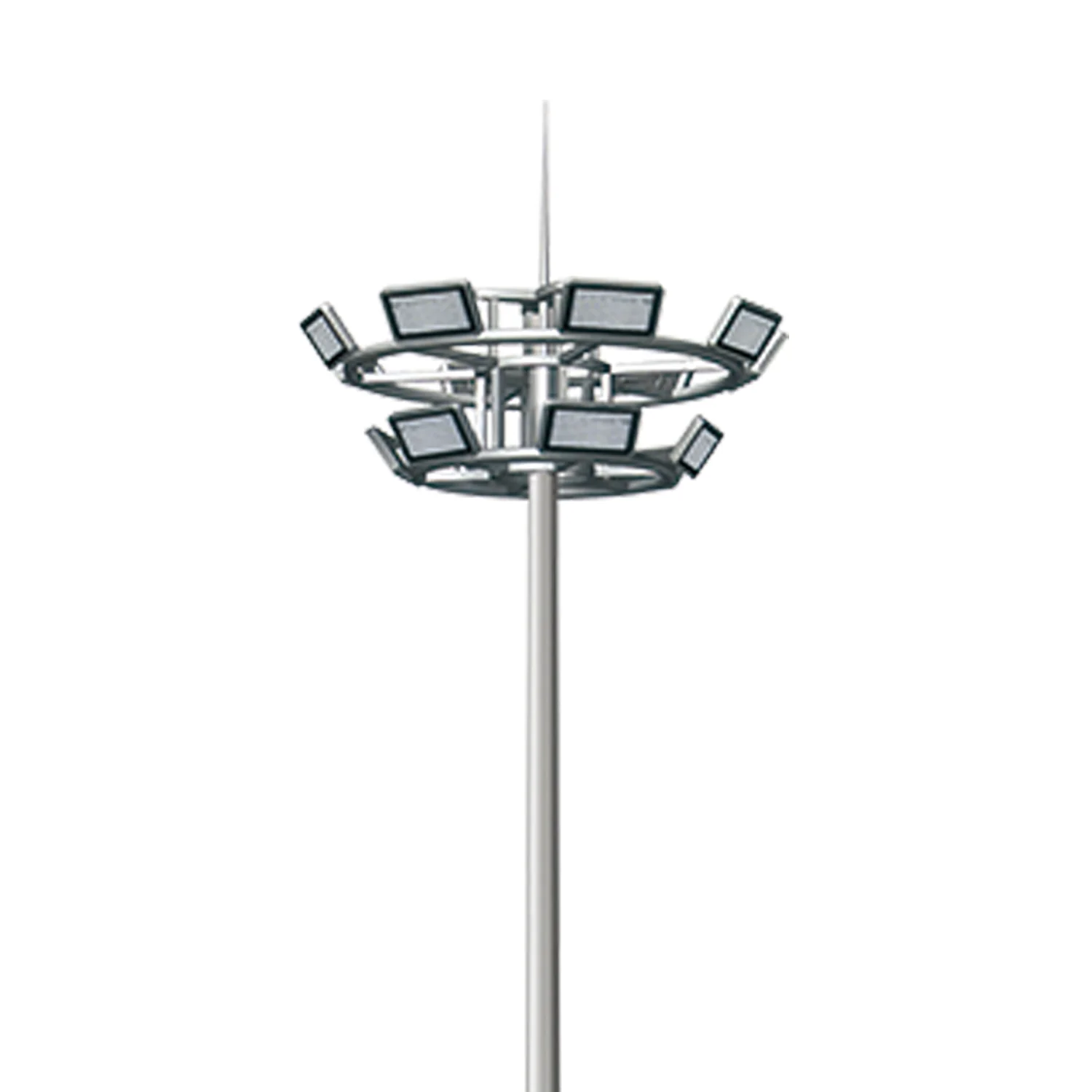 18m, 20m, 25m, 30m, 35m high mast lighting tower with raising & lower system