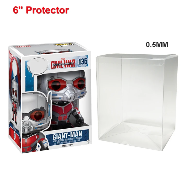 Customized Accept Clear PET PVC Plastic 6 Inches Acetate Boxes Toys Packaging Box For funko pop Protector