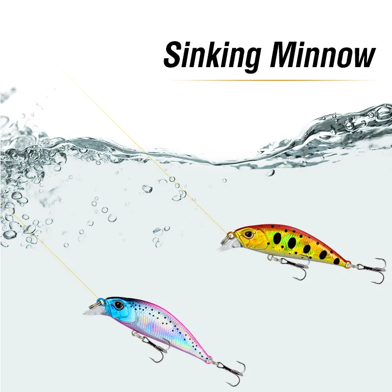 Jetshark Wholesale 4.5CM 5G Minnow Fish Lures Long Casting Saltwater sinking fishing lure