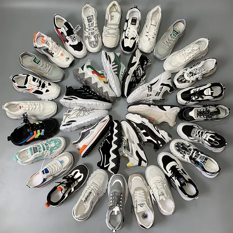 M9121 New arrival fashion new design used sneakers mixed shoes stock for men wholesale in uk