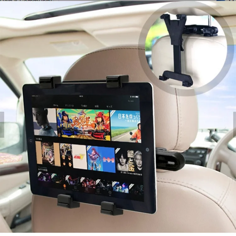 Car Headrest Mount Tablet Holder Car Backseat Seat Mount Tablet Headrest Holder Universal 360 Rotation  Adjustable for ipad