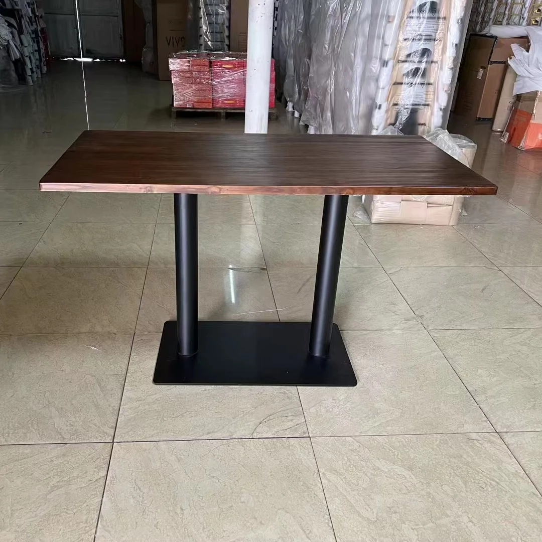 China Factory Direct Sale Durable Wooden Metal Cafe Chairs and Tables Restaurant Chairs Tables for Sale