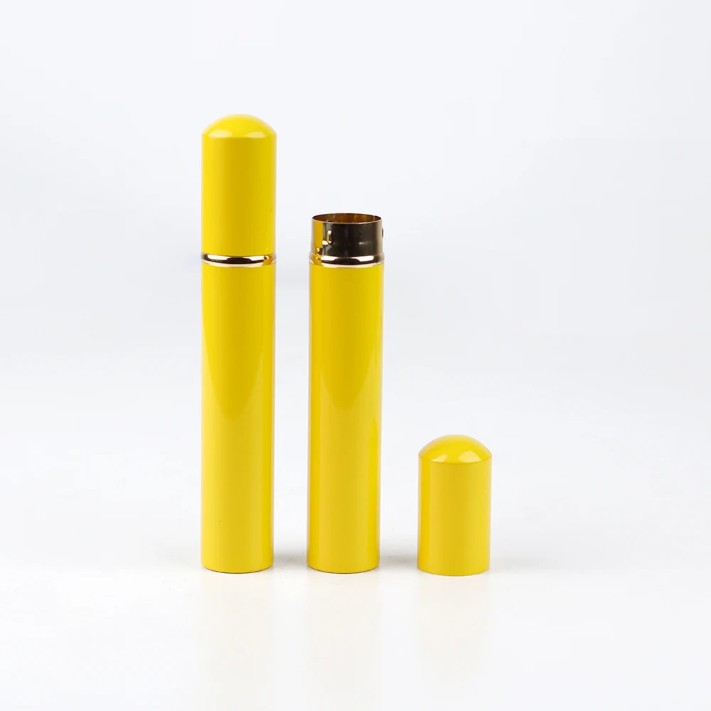 Оптовая продажа аксессуары для сигар на заказ дорожная Портативная Алюминиевая трубка с одной закручивающейся крышкой