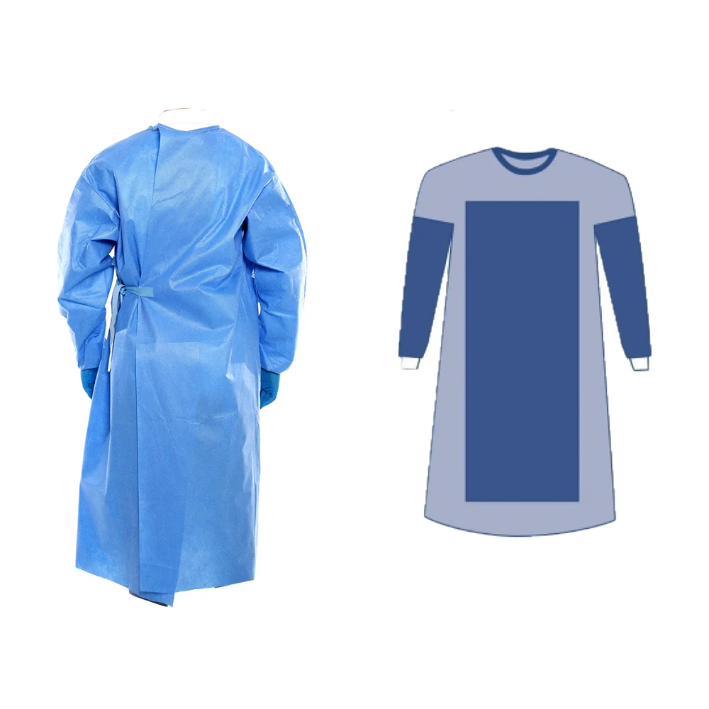 3A Medical Waterproof Operation Isolation Gown Disposable SMMS Reinforced Non-woven Fabric Level 4 Sterile Surgical Gowns