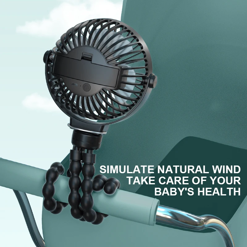 Mini Usb Foldable Fan Standing Table Recharging Flexible Tripod clip Fan Desktop Air Cooler Fan