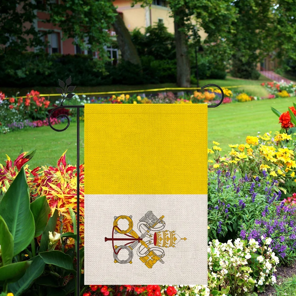 Best-selling Vatican  Garden Flag  Unique Atmosphere Decoration Can Be Customized 18*12 In
