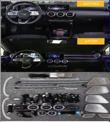 For Air Vent Turbine Nozzle Lamp A/C/E/S/V/CLA/GLA/GLC W176 W205 W213 W222 W447 W117 W156 X253 LED Car Outlet Ambient Light