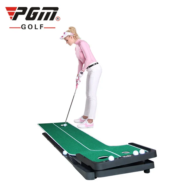 
PGM Wholesale Adjustable Hole And Slope Track Artificial Grass Golf Putting Mat 