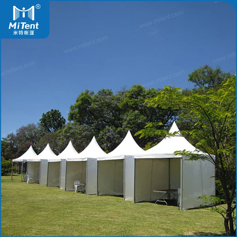 Easy Up 3x3m Mini Pagoda Gazebo Tent High Peak Event Tents with White Roof and Walls