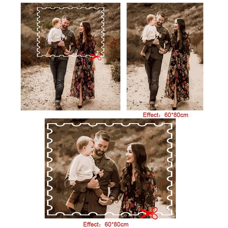 
new design handmade customized pattern diy digital absract oil painting by number kits wall art 