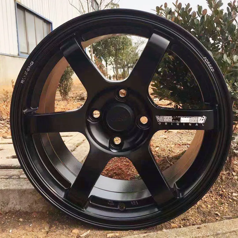 Factory Wholesale Te37 15 Inch 16 Inch 4x100 5x114.3 Sand Bronze Matt Black Aluminum Alloy Wheels Rims