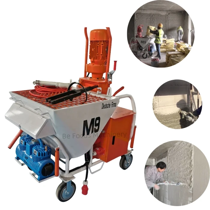 Globally Double Compressor Stator Rotor Mortar Spray Machine Mortar Spray Machines Pump Concrete Sprayer Machine