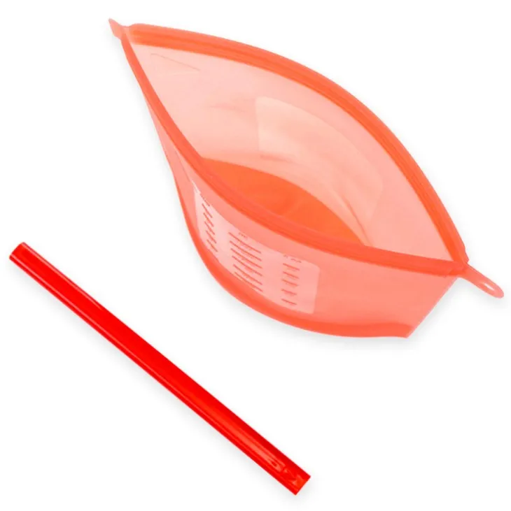 Airtight seal silicone food storage pouch silicone zip bag