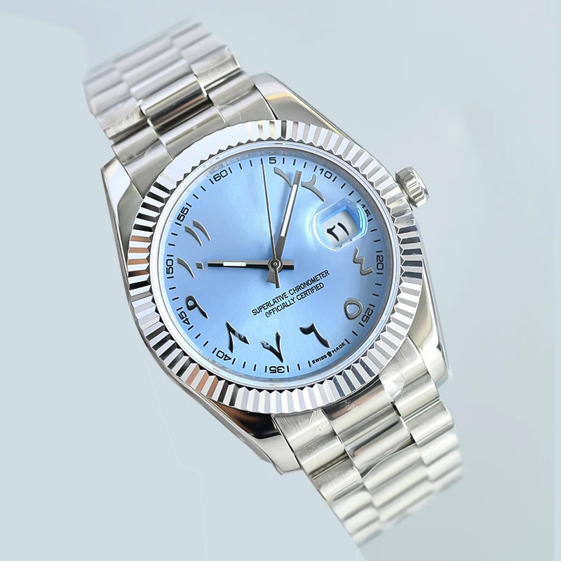 Middle eastern Islamic large numbers Arabic Numeral Dial mens wrist Watches with arabic numbers