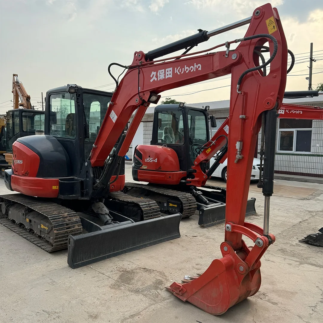 Высокопроизводительный Подержанный мини-экскаватор KUBOTA KX165 6 Тонн Подержанный гидравлический гусеничный небольшой экскаватор