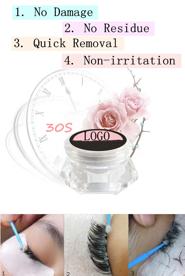 Sensitive Korea Glue Removal Cream For Lash Extension Scented Lash Extensions Remover Chery Semi Permanent Lash Remover