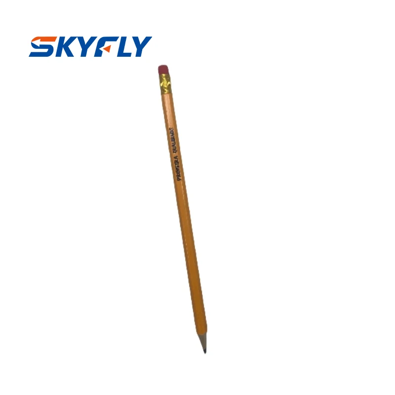 Office Stationery Yellow Hexagonal Mongol Pencil HB Lead Hardness With Red Eraser