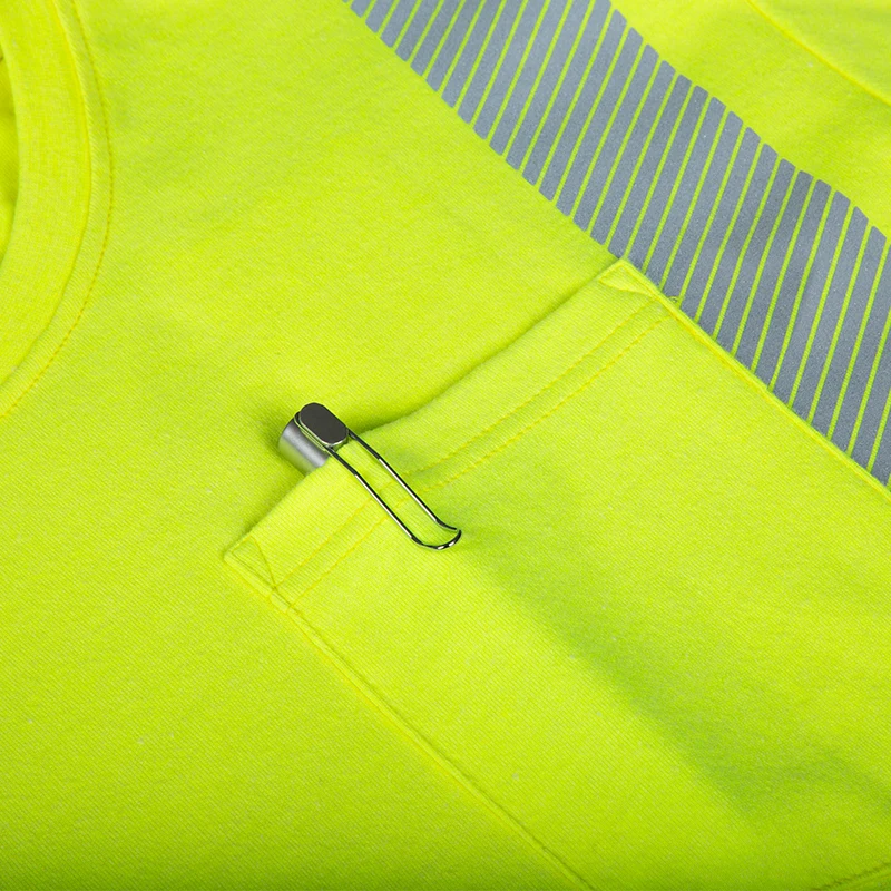 OEM Hi Vis Yellow Modacrylic Welding Fire Retardant Knit FRC Reflective Mechanic Safety Fireproof Flame Resistant FR Work Shirt