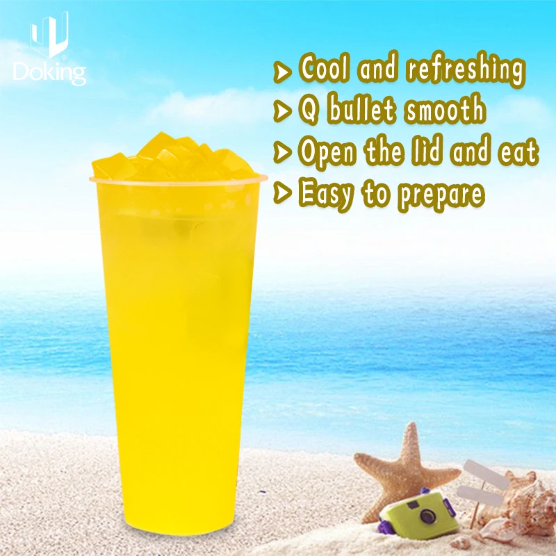 Doking Hot selling Aiyu jelly HACCP ISO HALAL certificates instant Lime Jelly  for bubble tea drinks milk tea ingredients