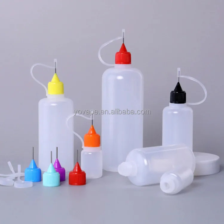 In Bulk translucent squeeze soft PE LDPE 3ml 5ml 10ml 15ml 20ml 30ml 50m 100ml sewing oil applicator needle tip plastic bottle