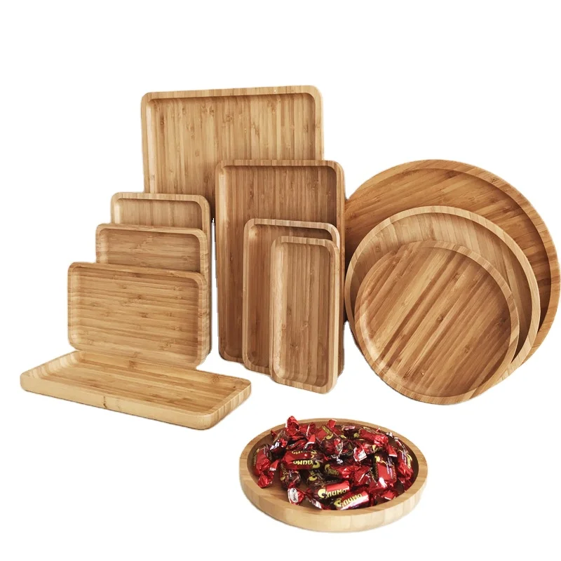 Amazon Hot Sale Disposable Biodegradable Palm Leaf Wooden Bamboo Plate For Party