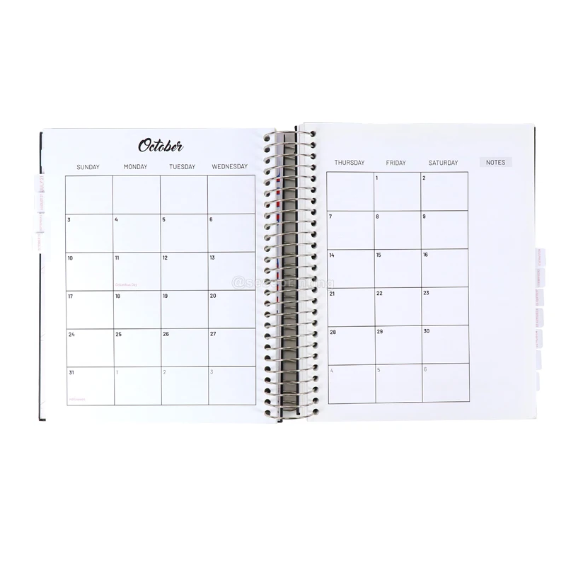 Custom Planner Agenda Printing Hardcover Spiral Notebook Personalized Photography Planner
