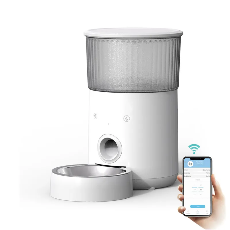 dog bowl slow feeder smart wifi automatic 4L timing food dispenser