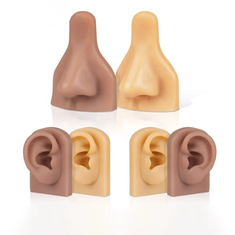 Jewelry Display Tool Piercing Practice Soft Flexible Skin Flesh Stand New Design Body Nose Ear Silicone Piercing Model