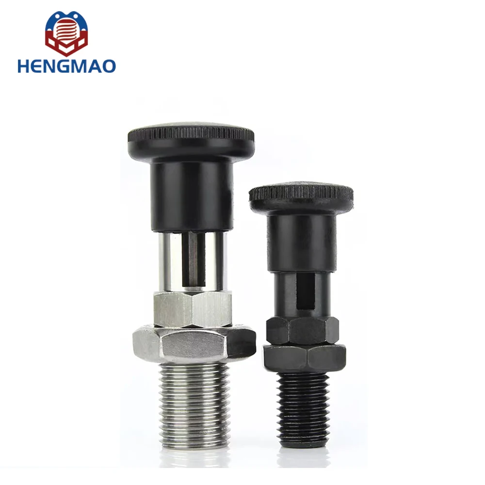 HM347 High Quality Black Plastic Head Stainless Steel Body Self Locking M10 Indexing Plunger