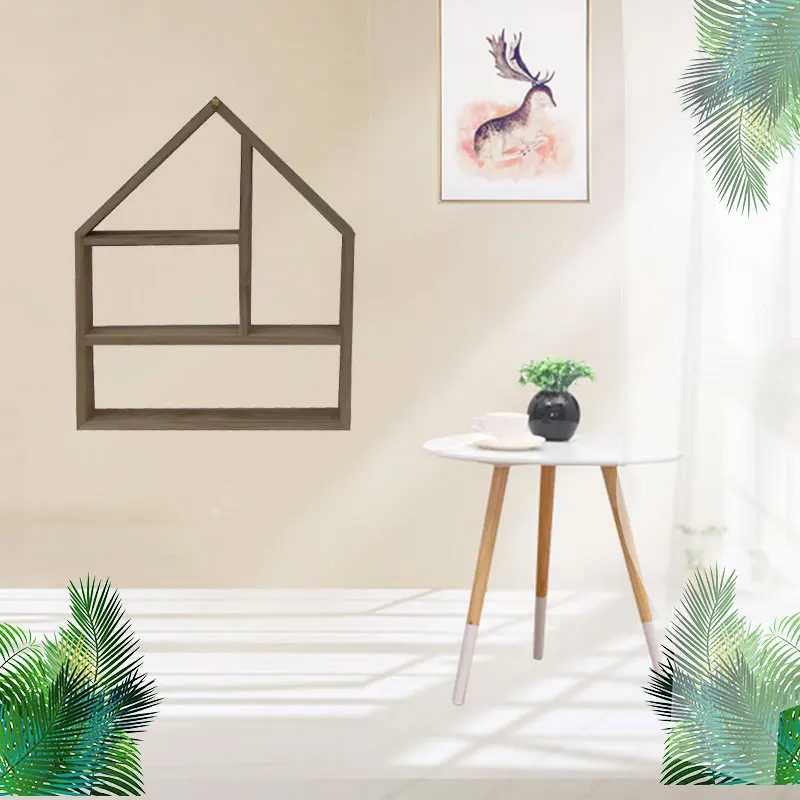 wholesale pretty wooden home decor decorative wall shelf
