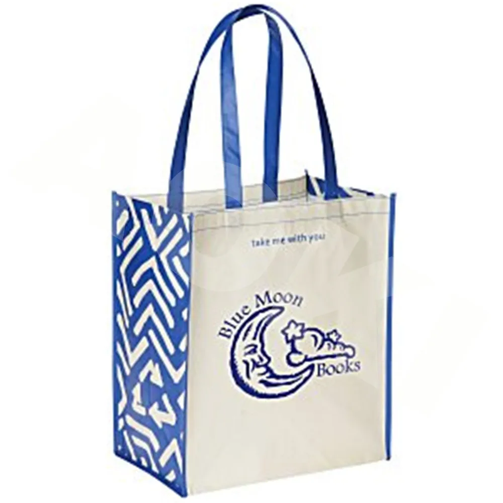 Custom fully color print laminated non-woven vest shopping tote bags,fashion custom tote bags no minimum