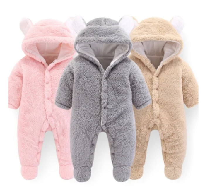 
Solid Color Cartoon Winter Toddler Baby Set Infant Baby Sleep Pajamas Baby Kids Wear 