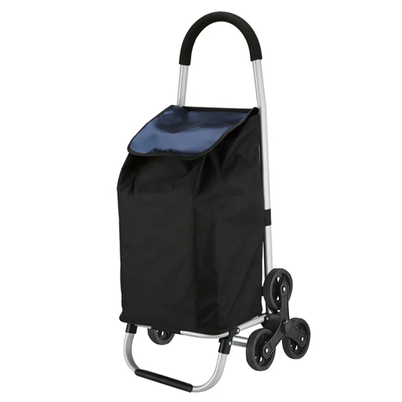 Folding Supermarket Trolley Stainless Steel Metal Shopping Cart With Seat Trolley Cart With Customized Logo