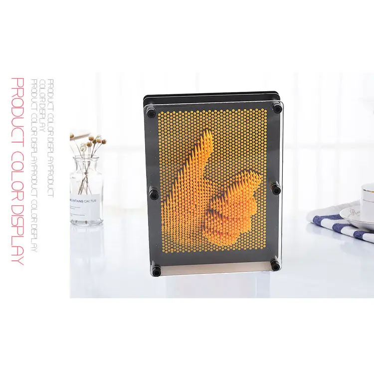 Square Shape Plastic Transparent Acrylic Material 3D Pin Large Art Toy Pins Hand Toy