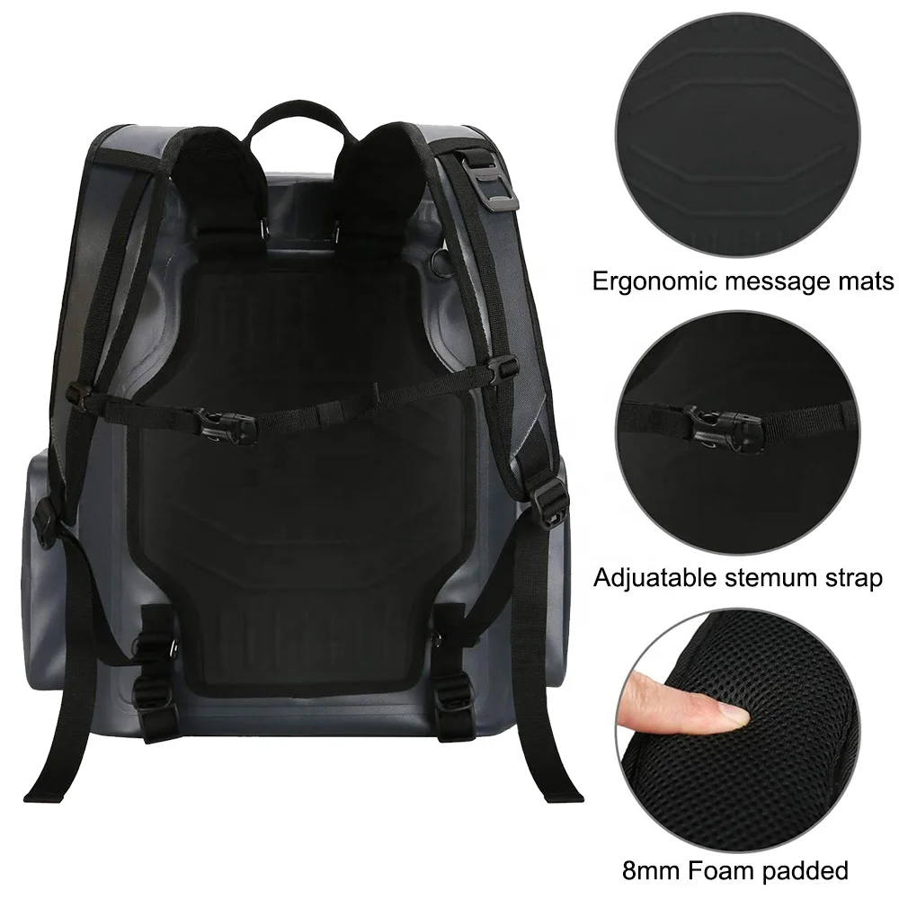 Factory ECO Friendly TPU Tarpaulin Leakproof Waterproof Cooler Bag Dry Bag Thermal Insulated Beer Food Delivery Cooler Backpack